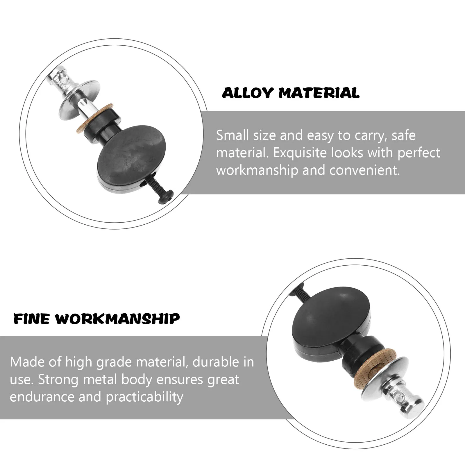 

4pcs Ukulele Tuning Pegs Black Replacement String Instrument Accessories Durable Metal Body Easy Installation