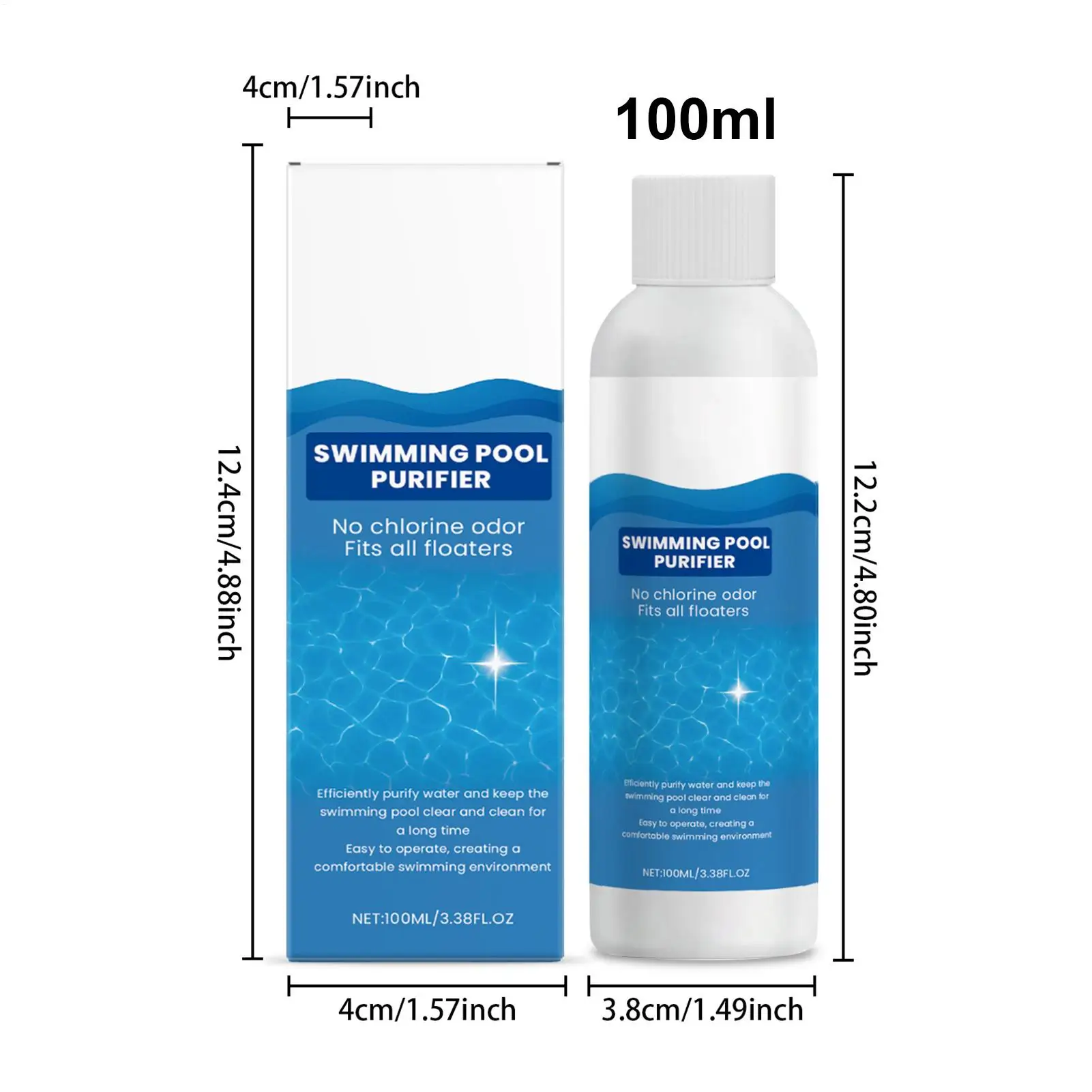 Picture 7: Clarifier for Swimming Pool Odor Removal Liquid 100ml Pool Water Clarifier Liquid for Over Ground Hot Tub Party Summer Winter