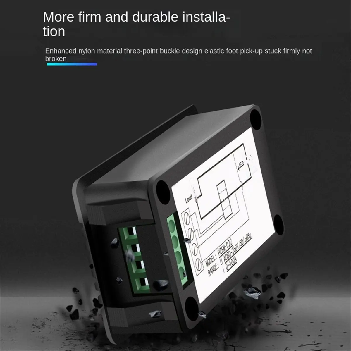 Digital Power Meter 32A 100A 22000W AC Voltage Current Watt Energy KWh Monitor LCD Display Overload Alarm with Split CT
