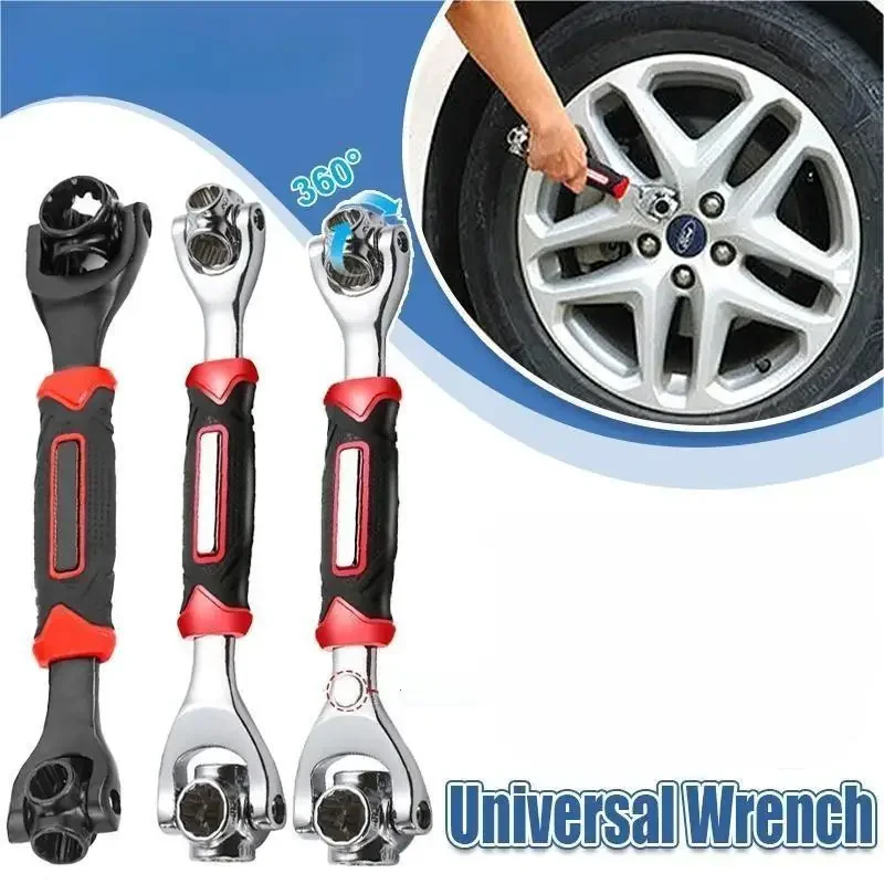 

52 In 1 Universal Socket Wrench 360° Rotating Double-Ended Non-Slip Handle Tool Wrench Versatile Universal Maintenance Wrench