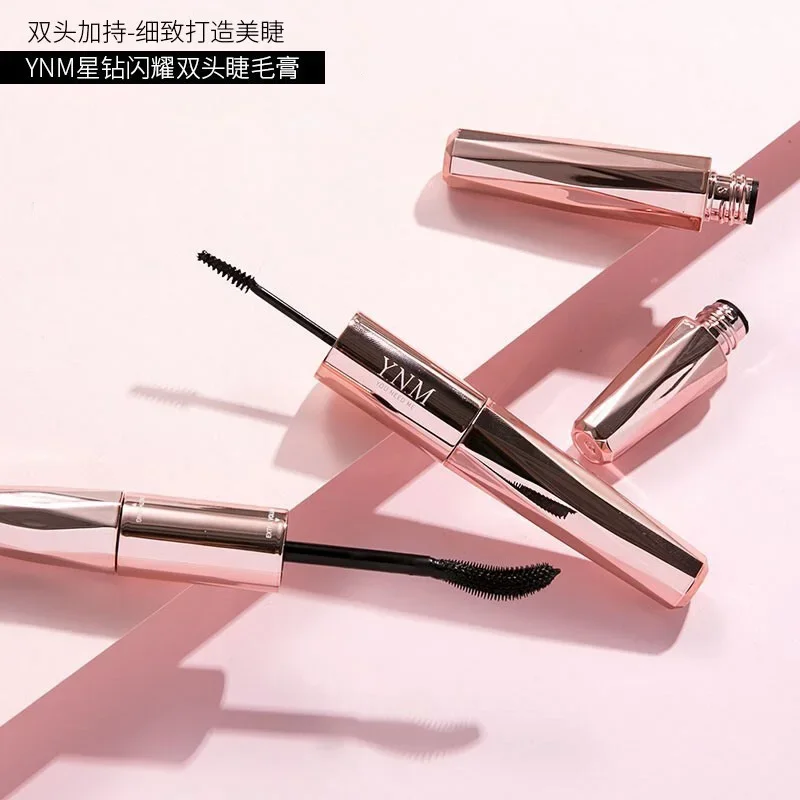 YNM Mascara Dual-End Brush Quick Drying Nourish Eyelashes Waterproof Smudge-proof Lasting Pretty Makeup Rare Beauty Cosmetics