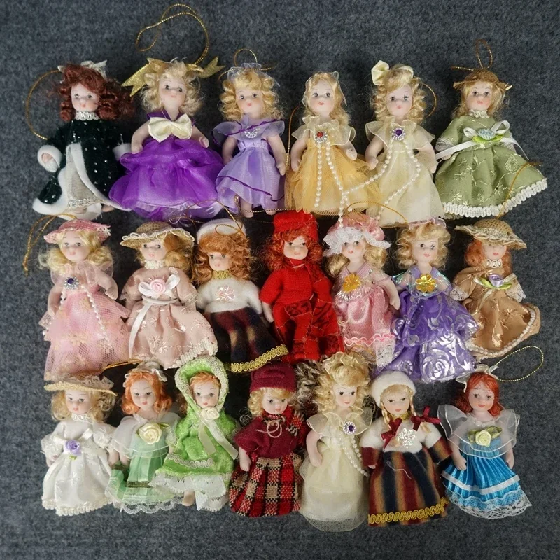 Mini Europäische Antike Keramik Puppe 18. Jahrhundert Figur Retro Stil Tasche Anhänger Gashapon Spielzeug Geldbörsen Ornamente Mädchen Geschenke