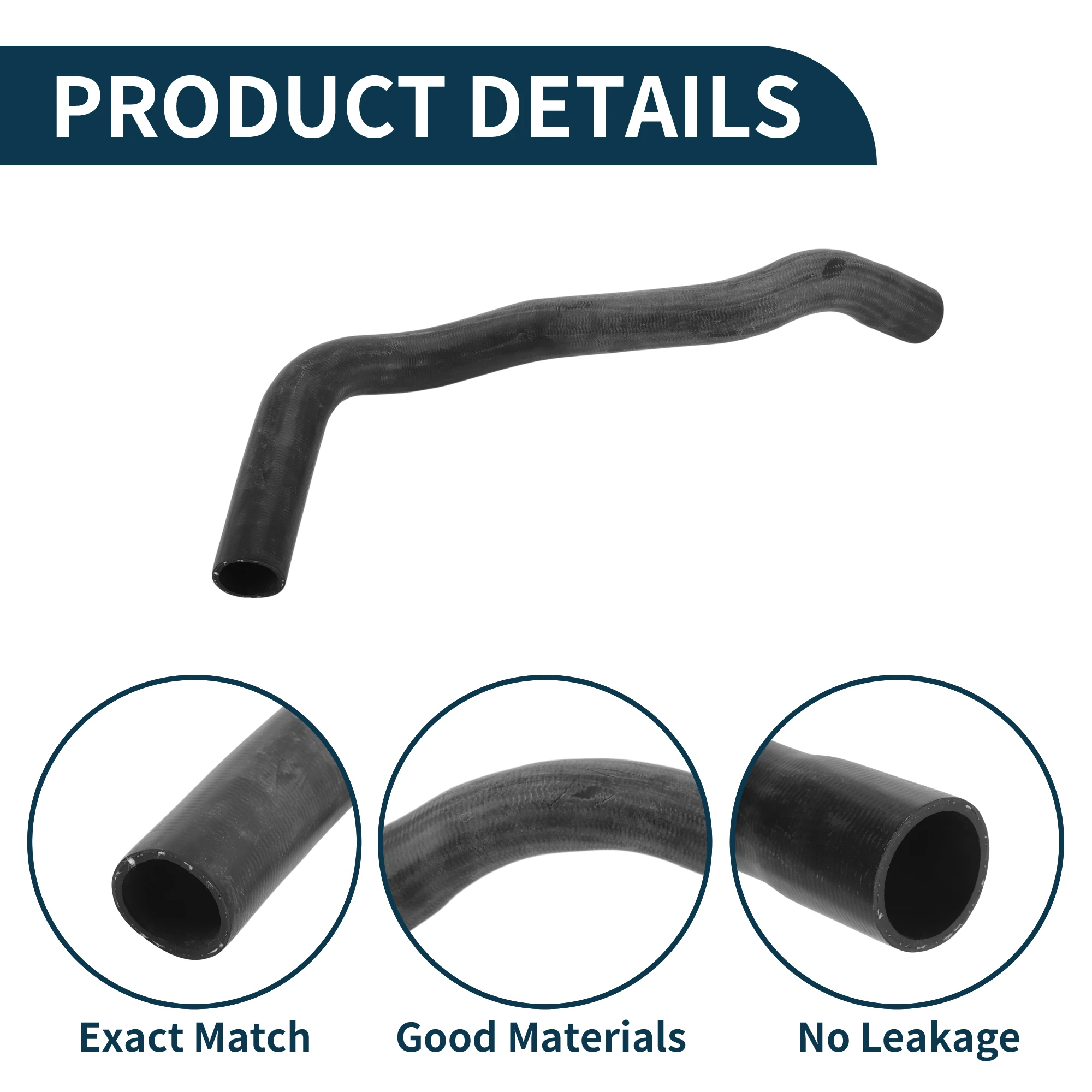 uxcell-radiator-hose-heater-outlet-pipe -for-toyota-land-cruiser-2007-no1657250220-rubber-lower-black