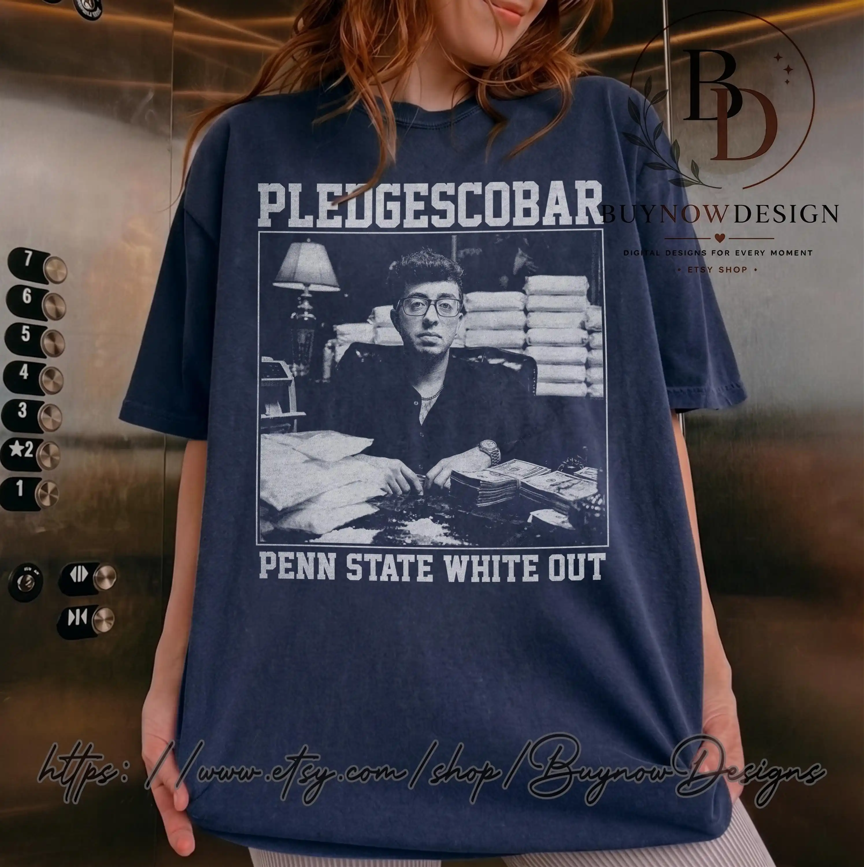 Pablo Pledgescobar Shirt, Penn State White Out Vintage Bootleg Tee, Funny College Fraternity Meme Graphic Shirt