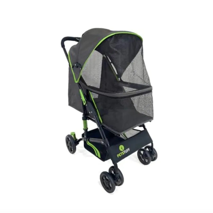 

" Buddy Buggies Foldable Pet Stroller - Shock Absorbg Frame with Storage - Mache Washable Fabric - Durable Mesh and UV Protecte