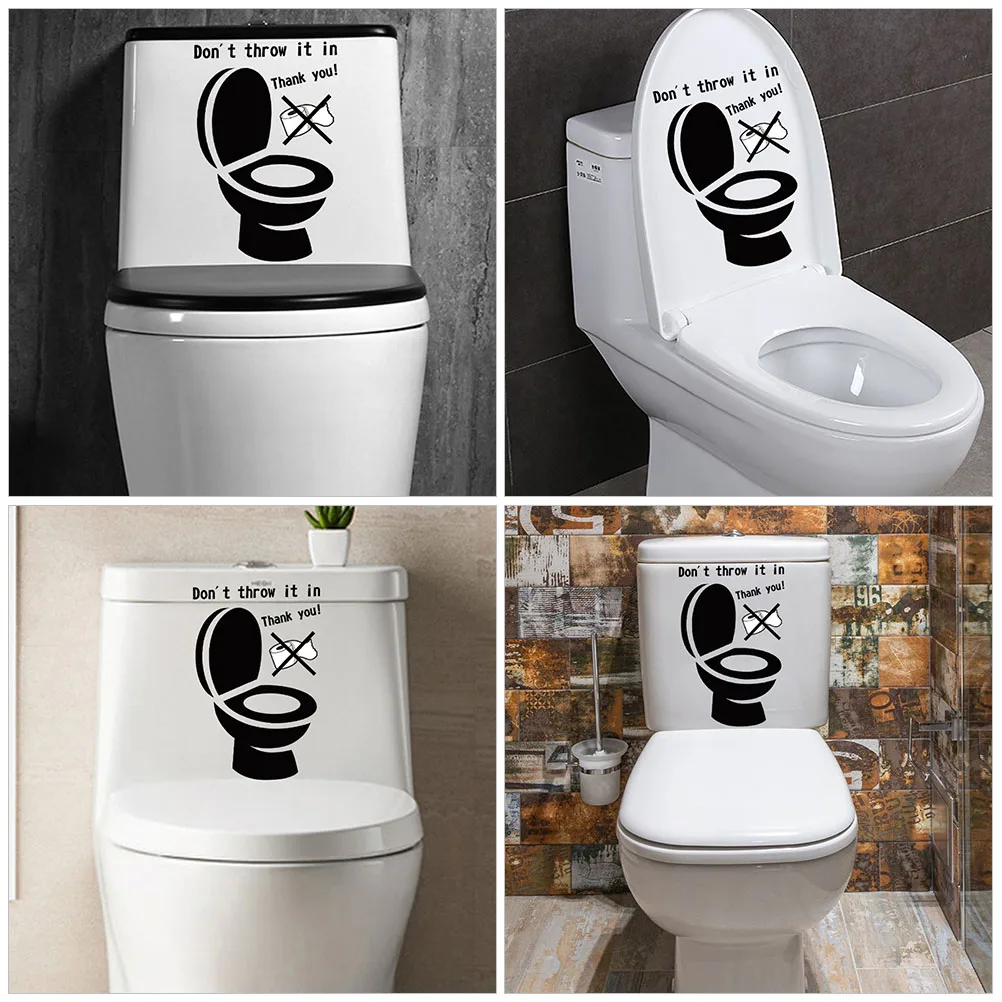 

3pcs Toilet Seat Cover Decals Pvc Removable Stickers Creative Design Animal Pattern Wall Art For Bathroom Toilet Lid Decoration