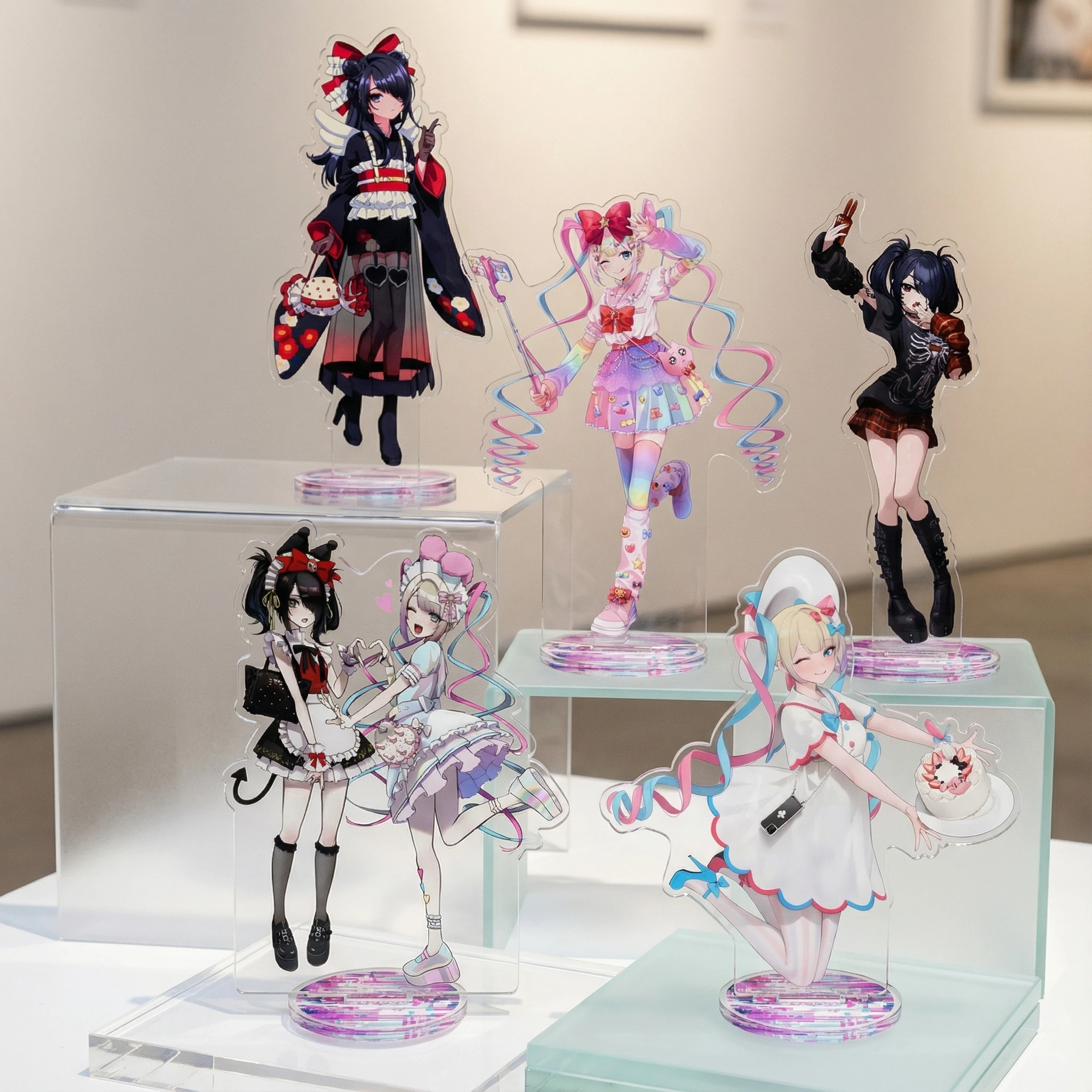 Hot Game Needy Girl Overdose Anime Figurs 15cm Acrylic Stand Sugar Sugar Chaotian Sauce Cosplay Model Desk Decor Fans Gift