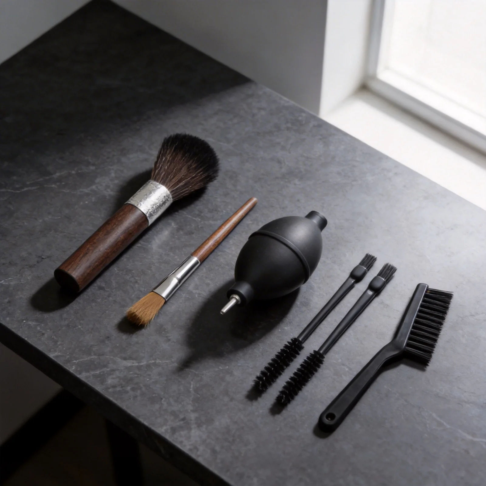 for Air Blower Coffee Brush Set for slim Handle Brush Strong Fibers Brush Waffle Weave Towel for espresso Machine Cleaning Deep