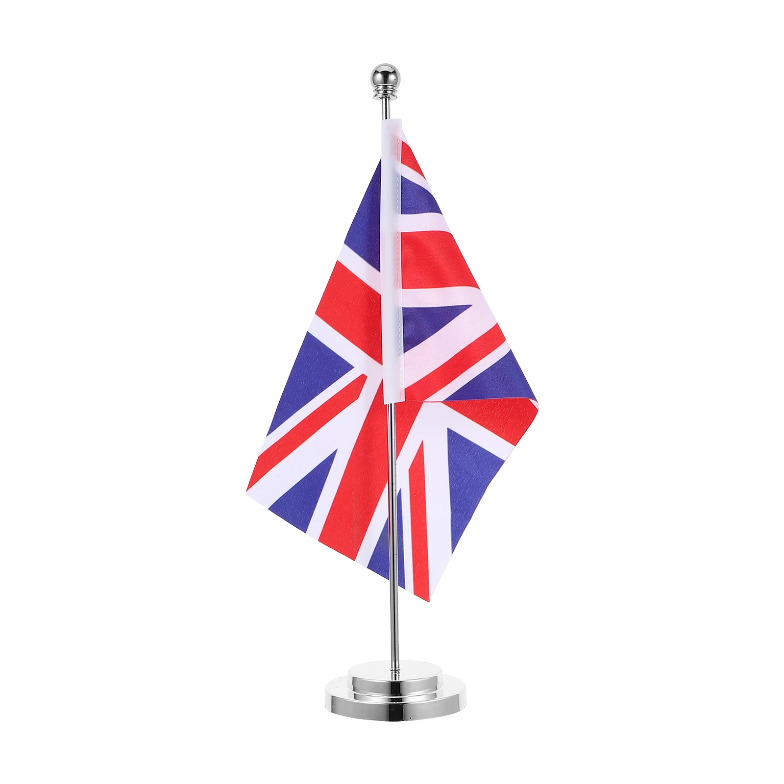 

British Table Mini Desk Flag UK Union Jack Office Decor Small Space Flag Set Plastic Stand Desk Organizer Included