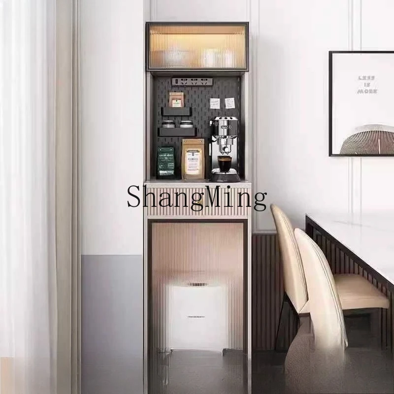 

FG small apartment dining side cabinet integrated cream wind sweeping robot shelf hole board storage cabinet