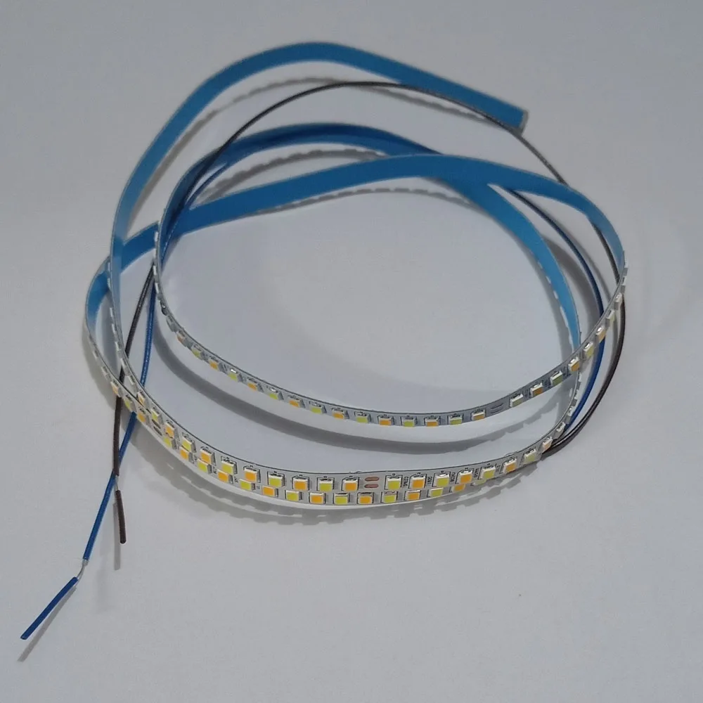 (2 solder joints) 24V 192D SMD2835 LED strip constant current LED ribbon 1 meters 20Wx2colors light belt be used in chandeliers