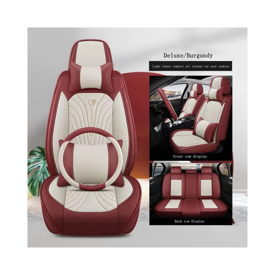 

Manufacturers Selling Wholesale Five Seat Universal Seat Coverf Universal Wear-resistant PU Leather Design Car Seat Covers