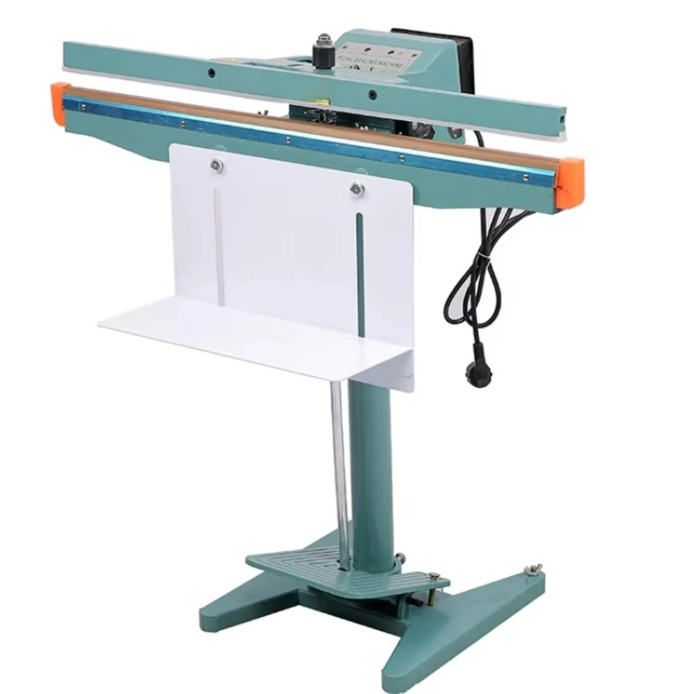 Semi automatic double sealing machine Food industry aluminum frame foot pedal sealing machine