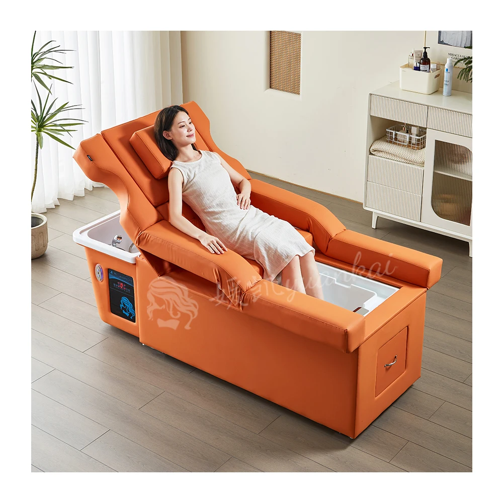 

Japanese Spa Electric Shampoo Bed Lifting Headrest with Foot Massage