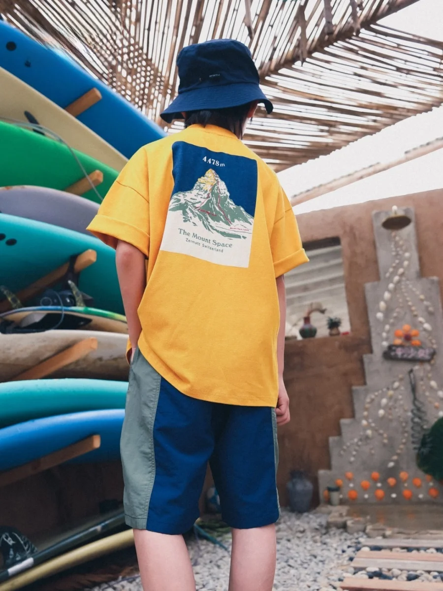 facec-純綿通気性半袖-tシャツボーイズ夏新ルーズアウトドアトップ吸湿性快適な子供服