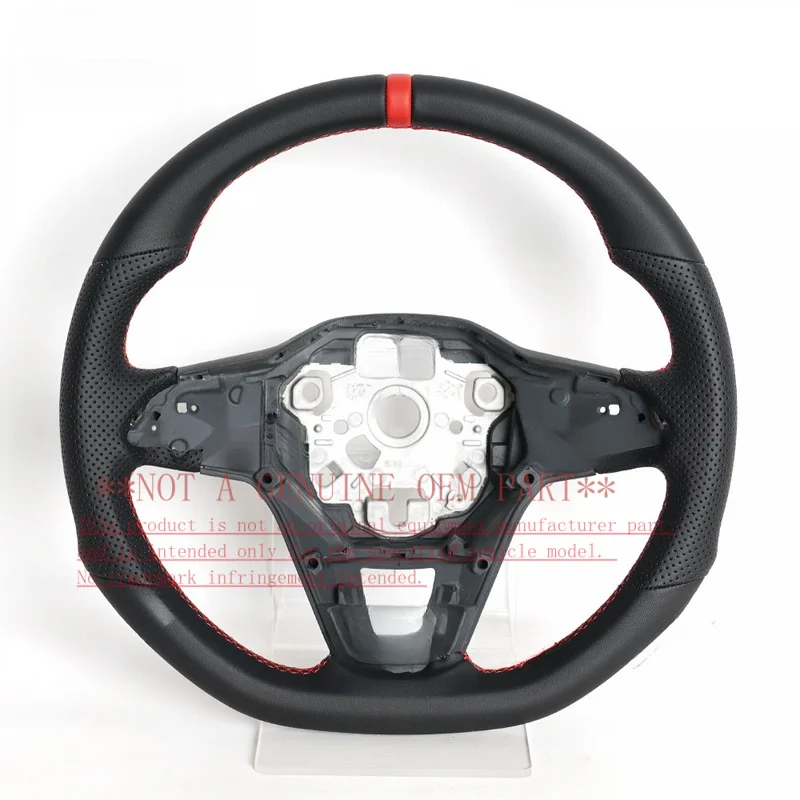 For Volkswagen Steering Wheel Horn Cover 20-24 Mk8 Golf Sport Off Road Full Leather Horn Shell Decorative Cover