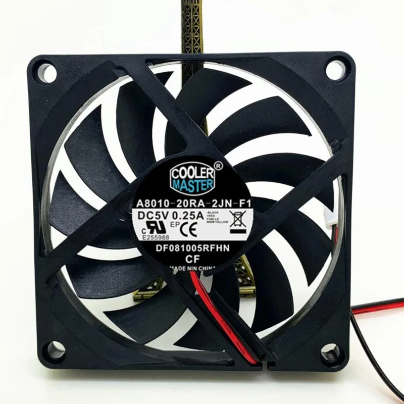 M  New Cooler Master A8010-20RA-2JN-F1 DC5V 0.25A 2-Wire Cooling Fan#QW