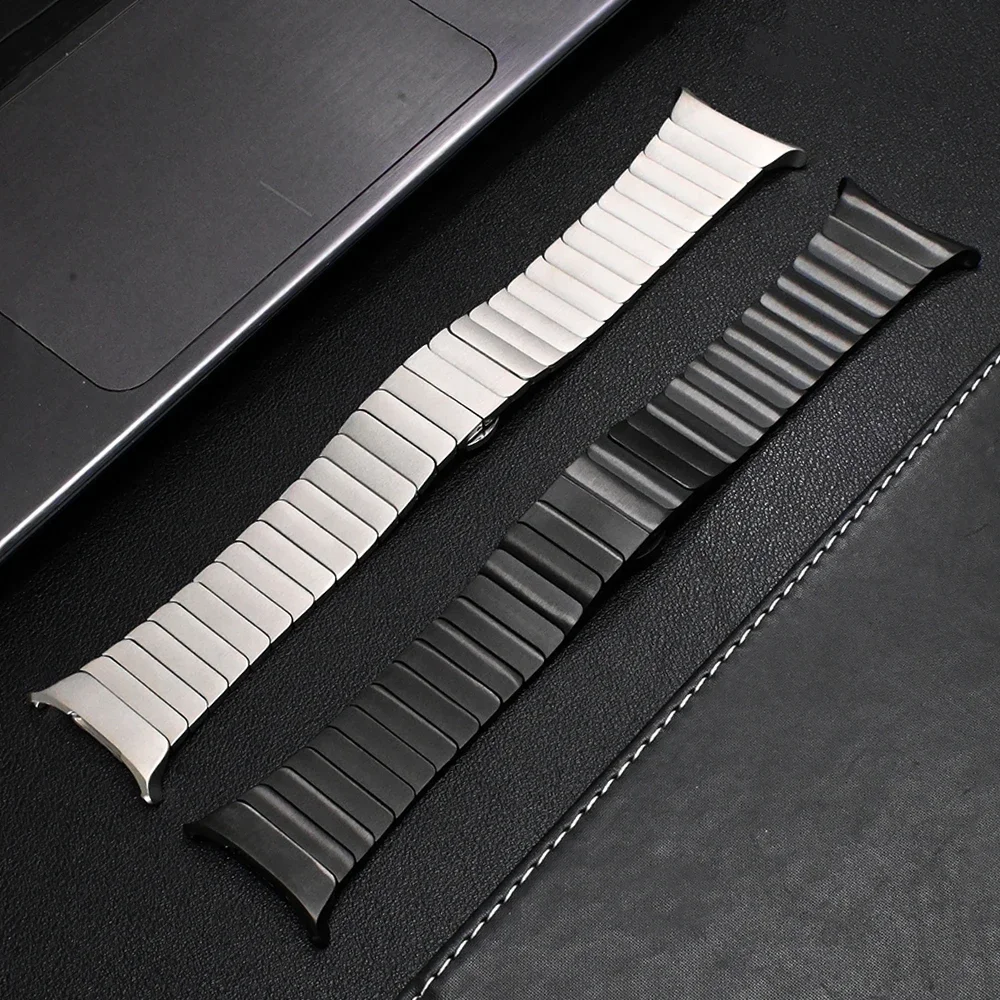 NO Gaps Metal Strap for Samsung Galaxy Watch Ultra 47mm Stainless Steel Wrist Bracelet for GALAXY ULTRA Butterfly Buckle Band