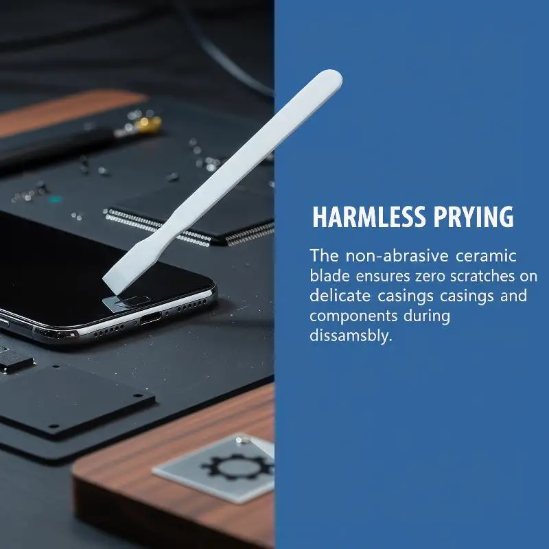 1PCS Insulated Thin Ceramic Scraper, BGA Solder Paste Spatula, Motherboard Chip Repair Stirring & Tin Planting Scraper