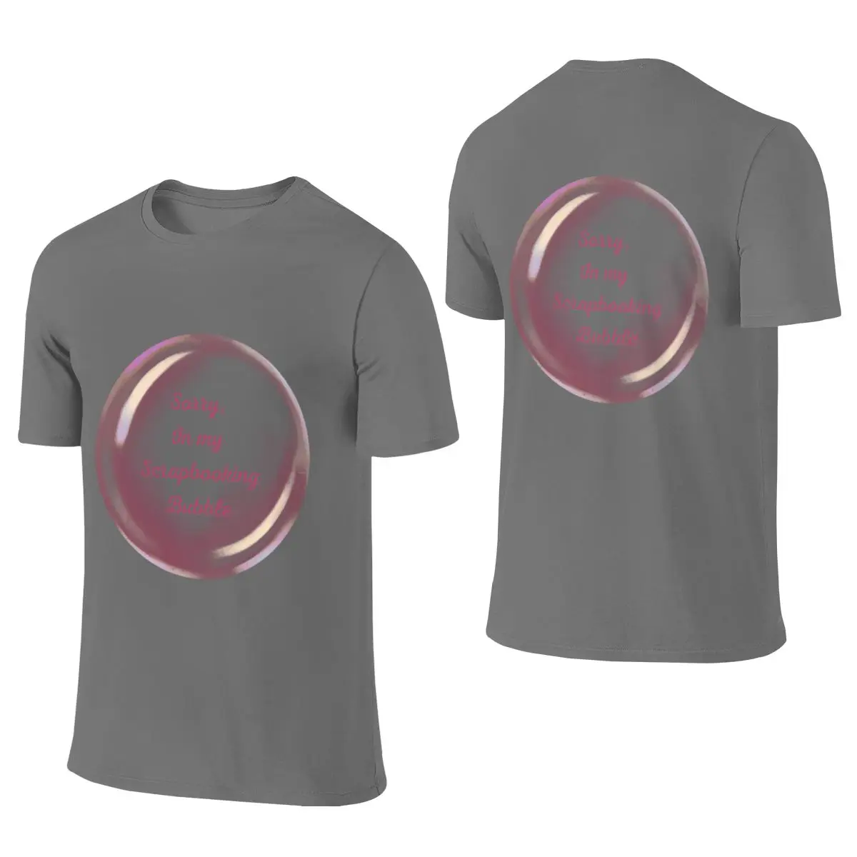 Sorry In My Scrapbooking Bubble Short Style Reversible T-shirtUrban Minimalist Morandi Colors Men's T-shirts
