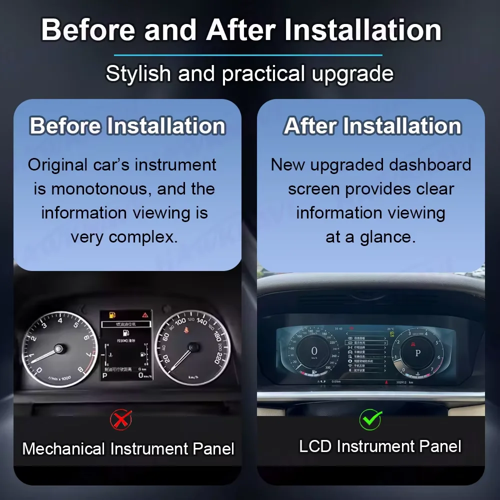 Gg Car Lcd Dashboard Display For Land Rover Range Vogue Sport Digital Cluster Virtual Cockpit Speedmeter Autoradio Instrument