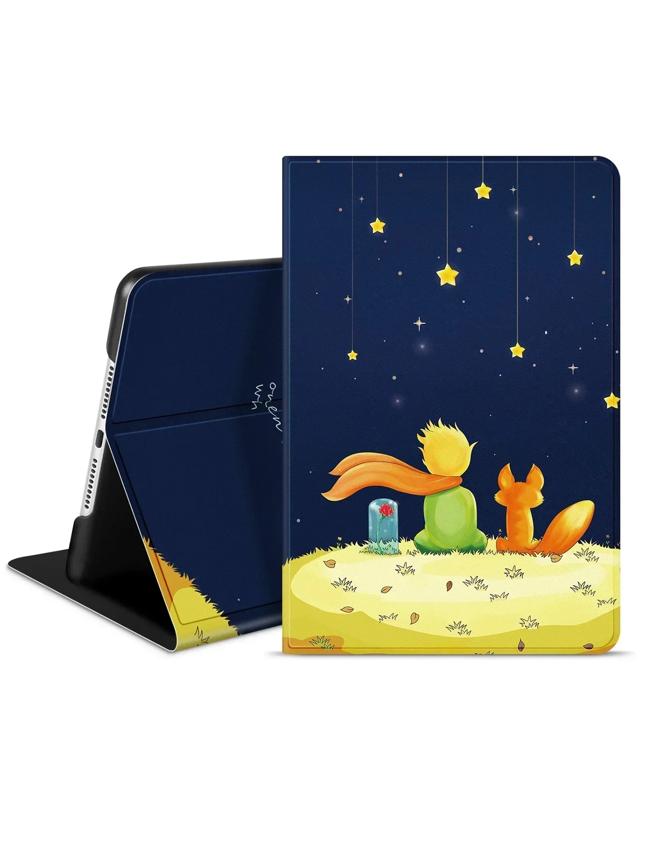 Casing pangeran kecil untuk iPad generasi 9/8/ke-7 10.2 inci, untuk penutup MiNi 4/5/6, penutup bangun/tidur otomatis