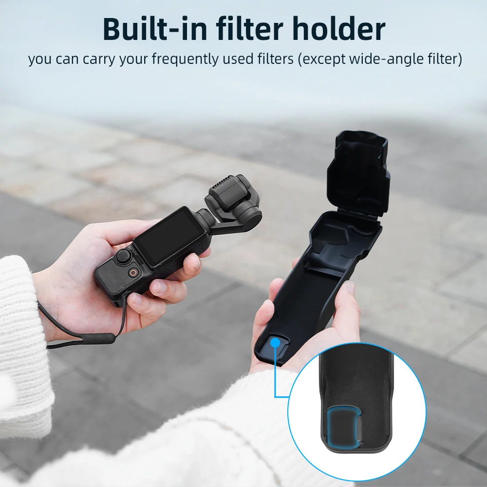 BRDRC Pocket 3 Storage Case for DJI Osmo Pocket 3 Camera Protective Shell Lens Cap Screen Scratch-resistant Cover Accessory