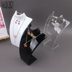 Plastic Mannequin Necklace Display Bust Stand Holder Jewellry Mannequin Bust Rack for Necklaces Pendant Earrings Display Shelf