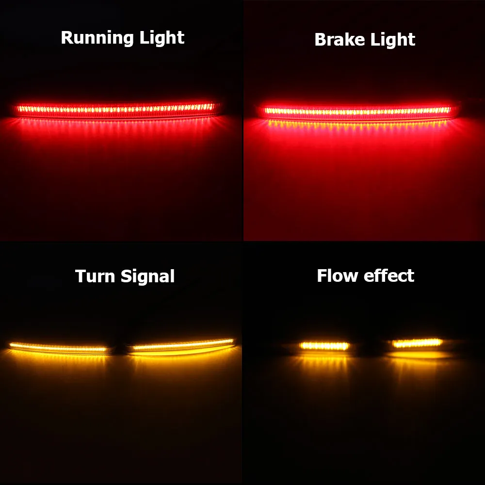 Motorcycle Saddlebag LED Flowing Light Turn Signal Brake Running Lamp For Harley Touring Road King Electra Street Glide 2014-23 - view 2