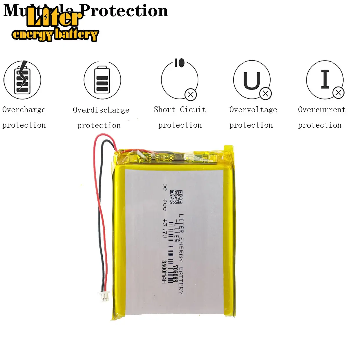 1.25mm-2p 3.7v 3500mah 705068 bateria litowo-polimerowa 2800mah 605065 z płytą do produktów cyfrowych RG35XX Pda