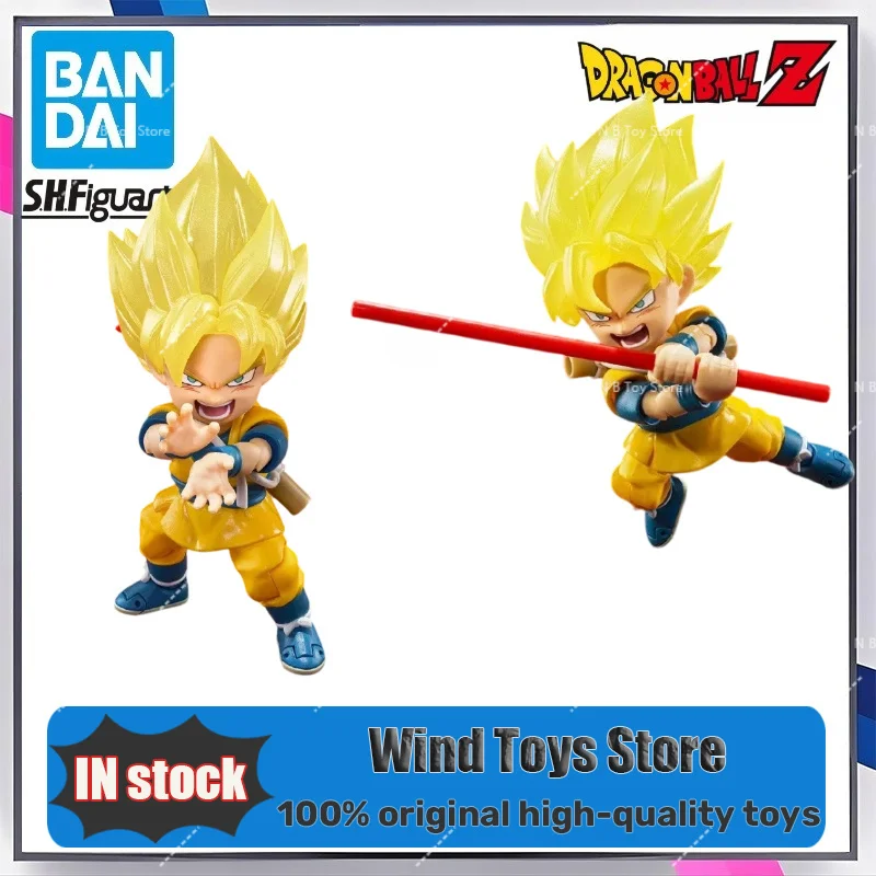 In Stock Bandai S.H.Figuarts SDCC Dragon Ball Super Saiyan God Super Saiyan Gogeta Gotenks Mini Son Goku Daima Action Figure view 4
