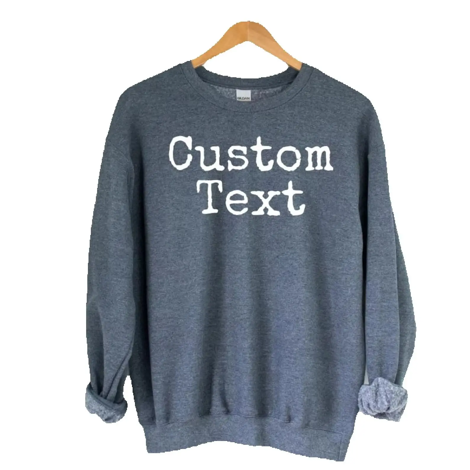Custom Your Logo Text Here Sweatshirt Unisex Casual Loose Crewneck Sweater Women Men Birthday Gift Team Sports Winter Sweatshirt