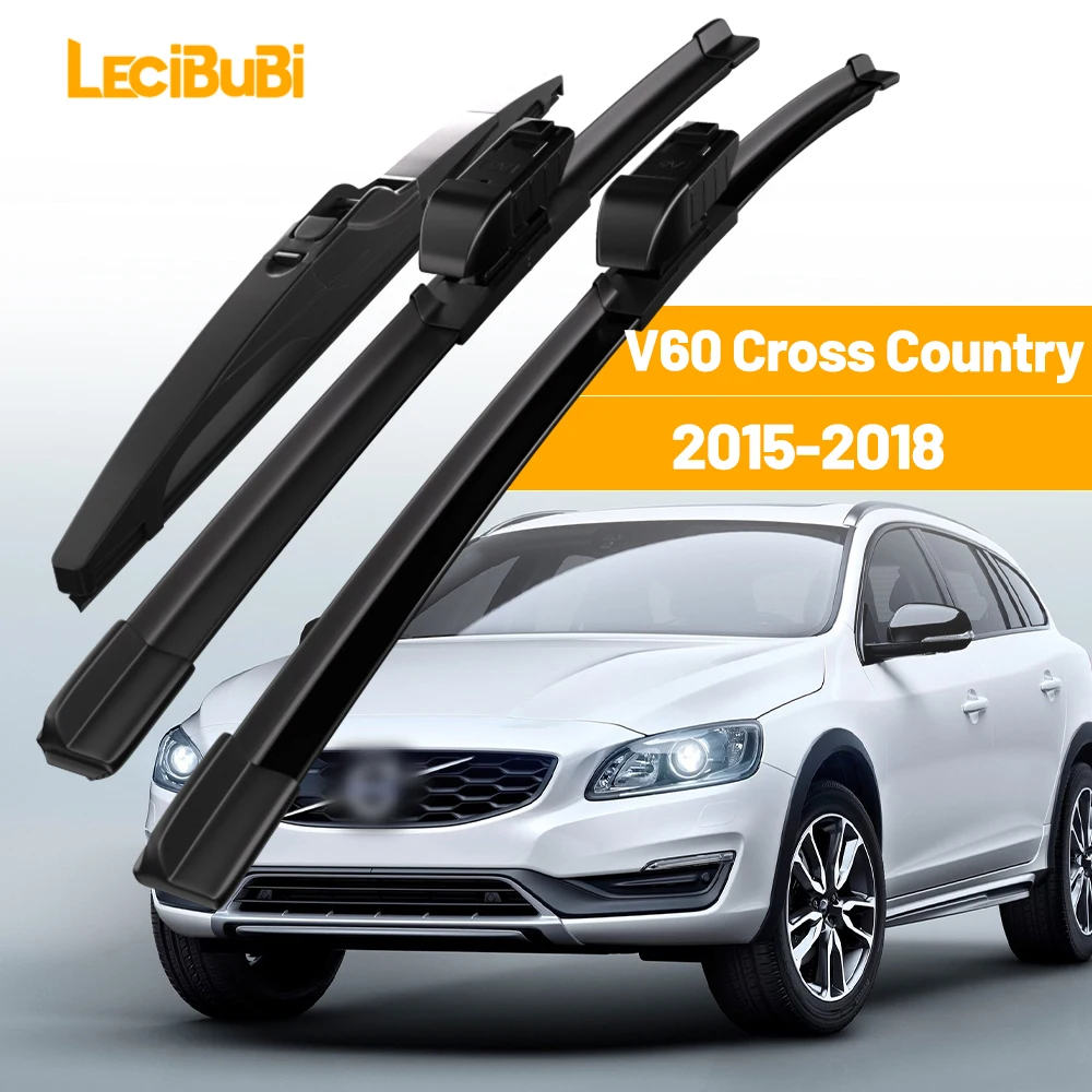 Für Volvo V60 Cross Country 2015–2018, 1 Satz vorne und hinten Scheibenwischerblätter Scheibenwischer 2016 2017 Zubehör