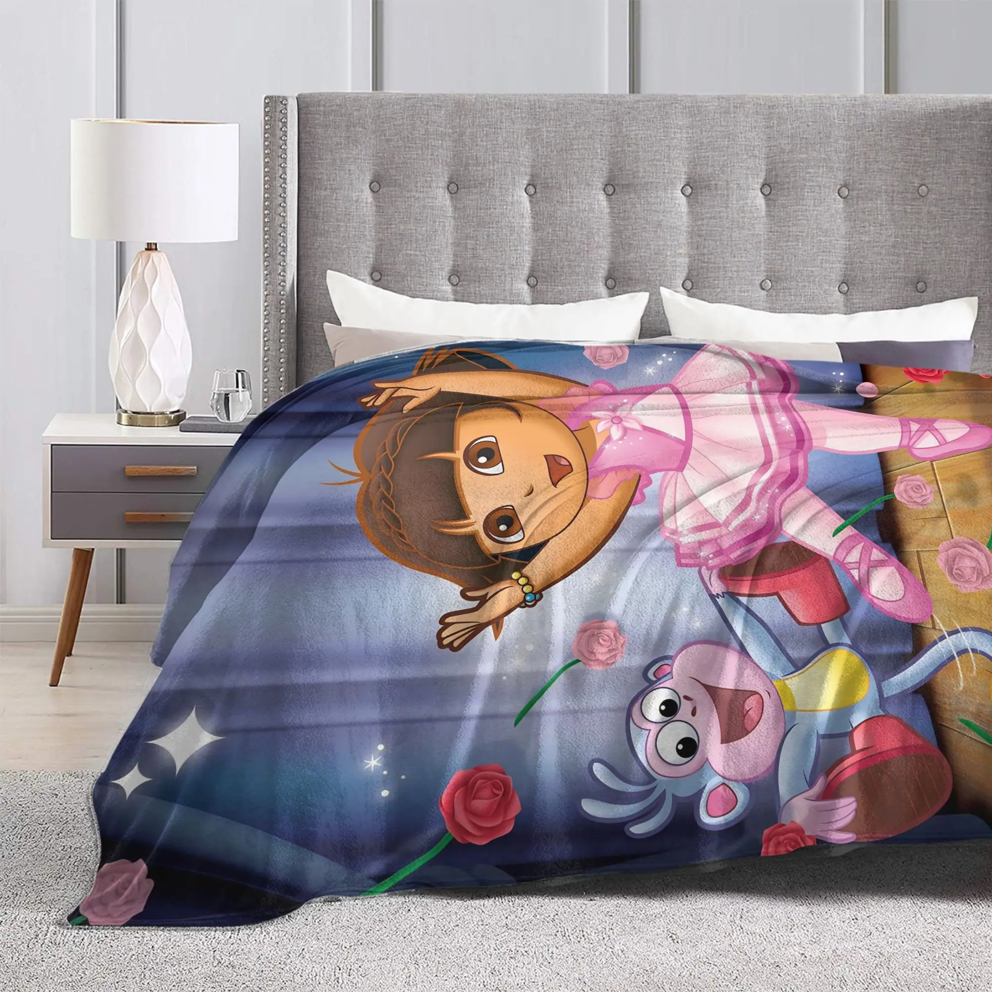 دوراس المستكشف البطانيات لينة الدافئة الشارع الاتجاه أفخم رمي بطانية للأريكة السرير نزهة الفانيلا المفرش غطاء السرير #3