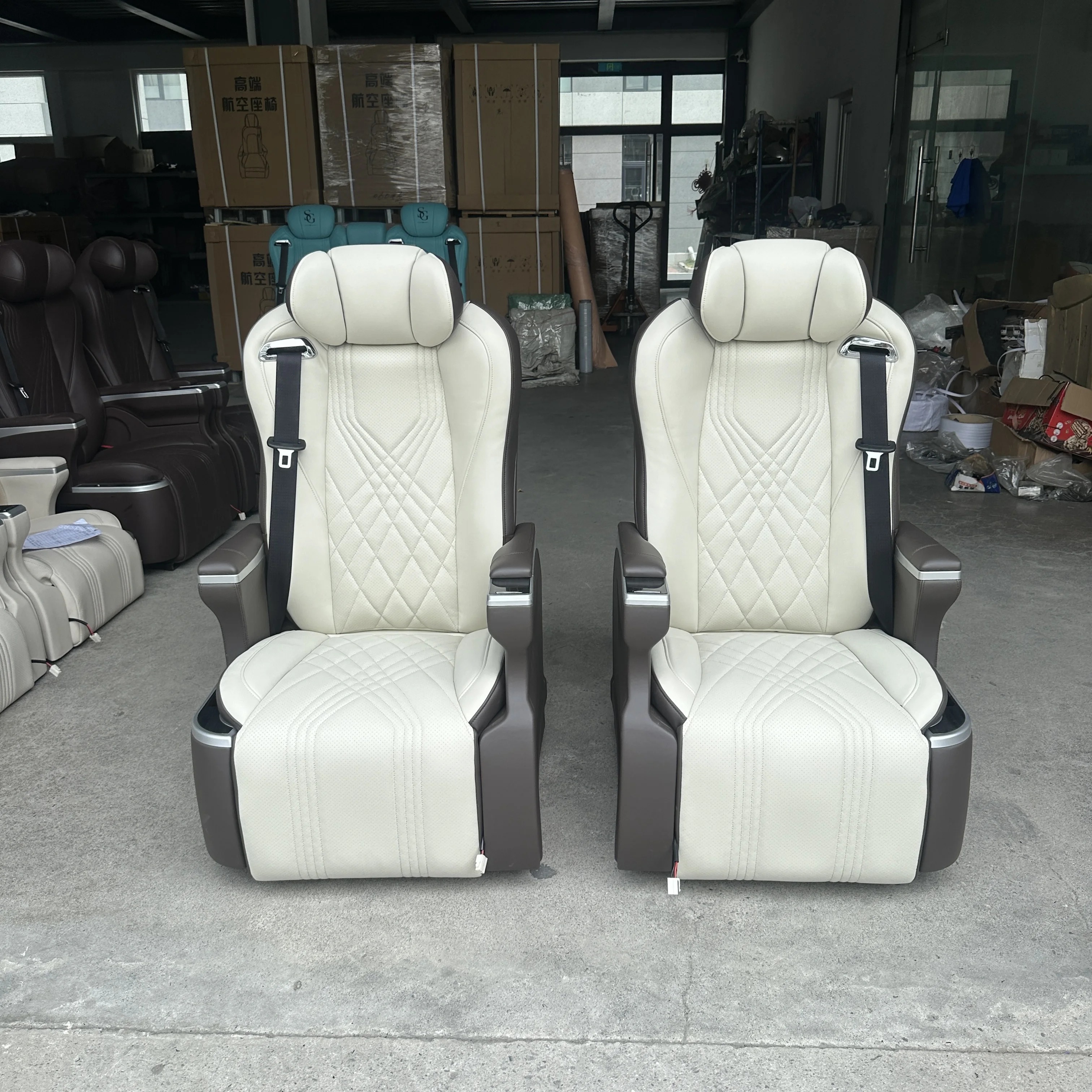 Wholesale Custom Car Seat Luxury Captain Seat 3-Stage Ventilation Heating Massage OEM Color Available for Bus Van Car