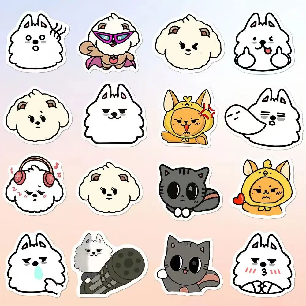 65pcs Kpop Cute Animal Plastic Stickers SooBin YeonJun TaeHyun Creative Decorative Hand Account Waterproof Stickers Fans Gifts