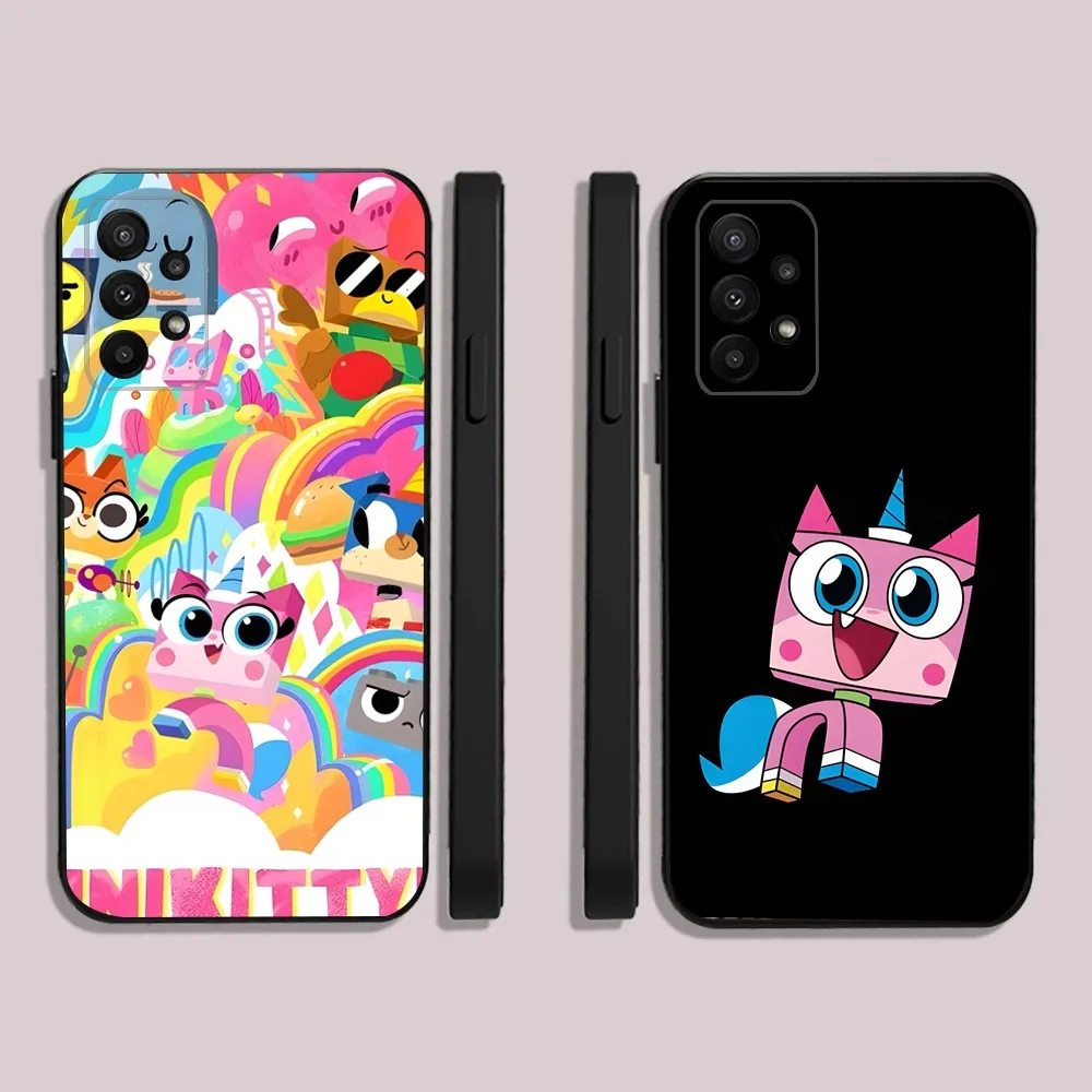 

Cartoon Unikitty Phone Case For Samsung S24,23,22,30,21,10,9,Ultra,Plus,Lite,FE,5G Black Soft Case