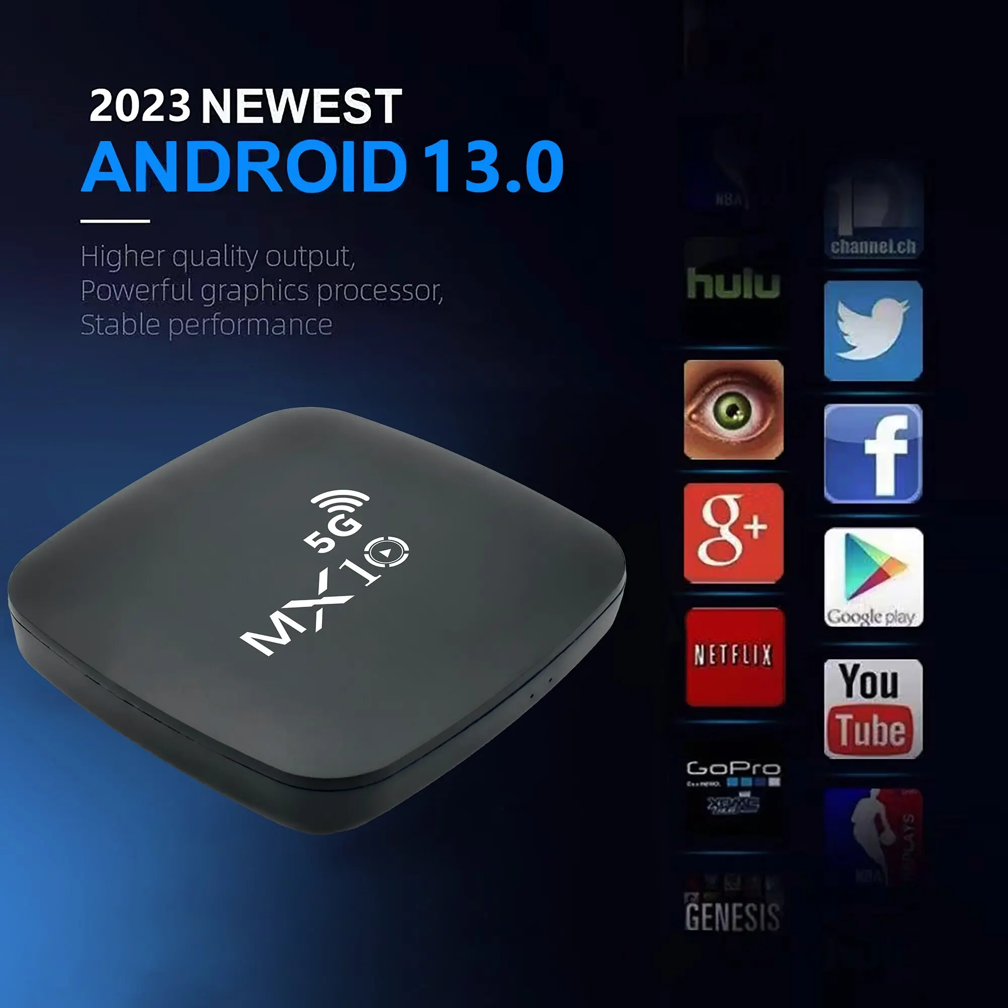 Hot Selling Android TV Box Quad core ARM Cortex-A53 1GB 8GB WiFi BT 5.0 Android 13 Set Top Tvbox Smart Android TV Box