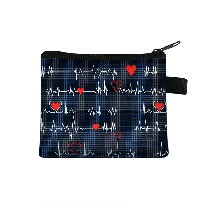 Monedero bonito para enfermera, estetoscopio médico, jeringa, billetera, dijes, gorro de enfermera, monedero de Hospital, tarjetero de identificación, regalo