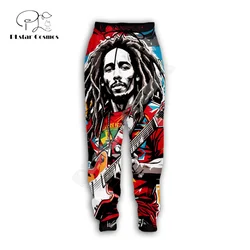 Pantalones de chándal de Bob Marley Reggae, Joggers casuales con estampado 3D, Joggers divertidos, tatuaje de León Rastafari, Vintage, Retro, Harajuku