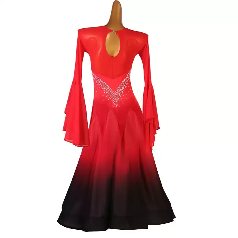 2026 Modern Dance Skirt National Standard Waltz International Fashion Competition Performance With Large Swing Gradient Dress