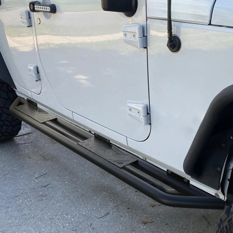 

Heavy Duty Anti-Slip Black Side Running Boards with Dual Girder for JK Unlimited 4 Door 2007-2018