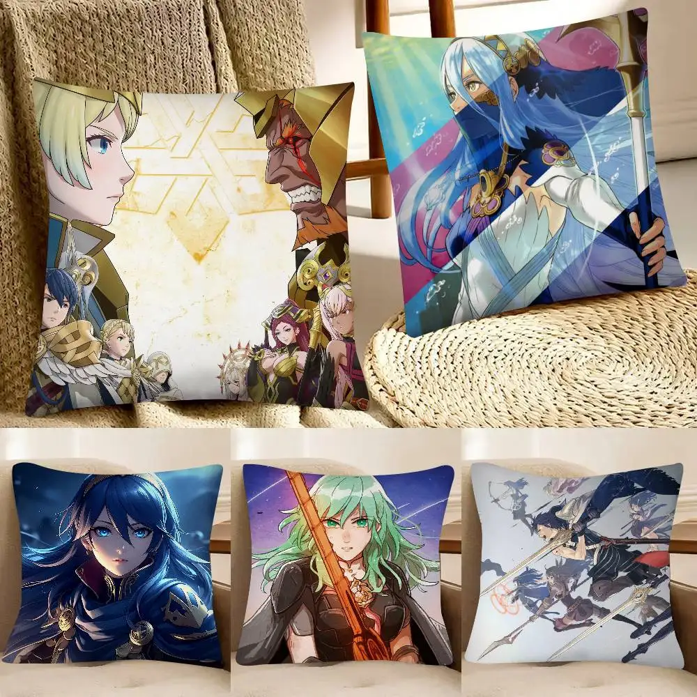 1 funda de almohada cuadrada de moda con diseño de Fire Emblem, estilo anime, para decoración de dormitorio, sofá o sala de estar, ideal para el ocio.