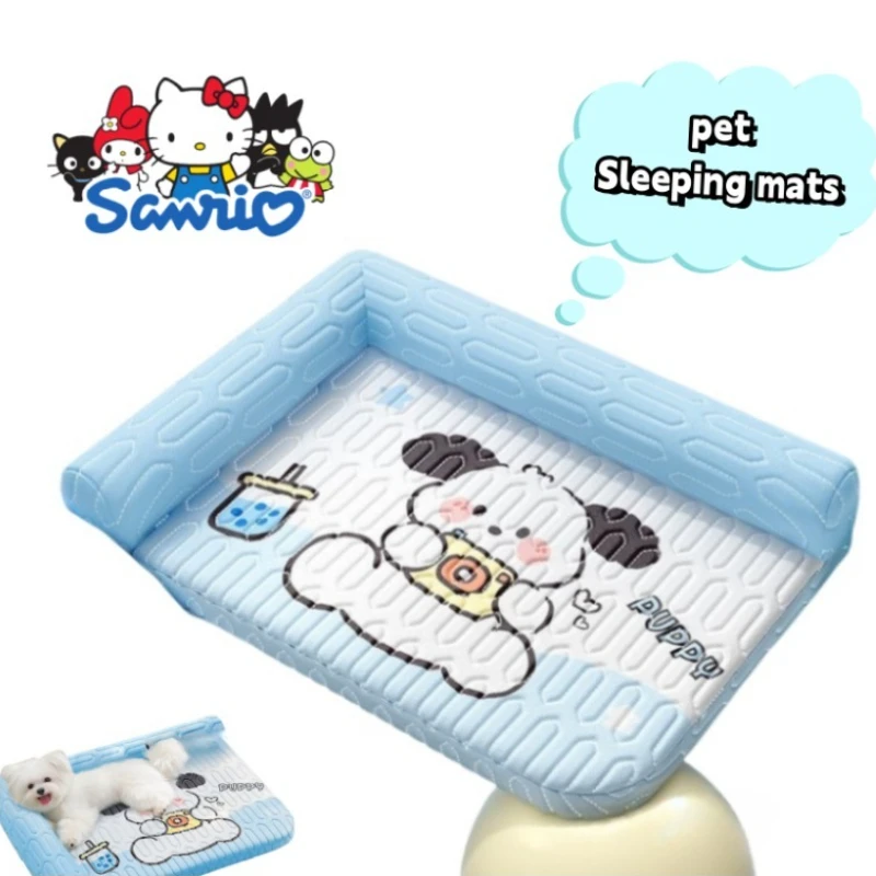 

Hello Kitty pochacco pompompurin cartoon perimeter cute pet sleeping mat for summer kittens and puppies special cold soft mat