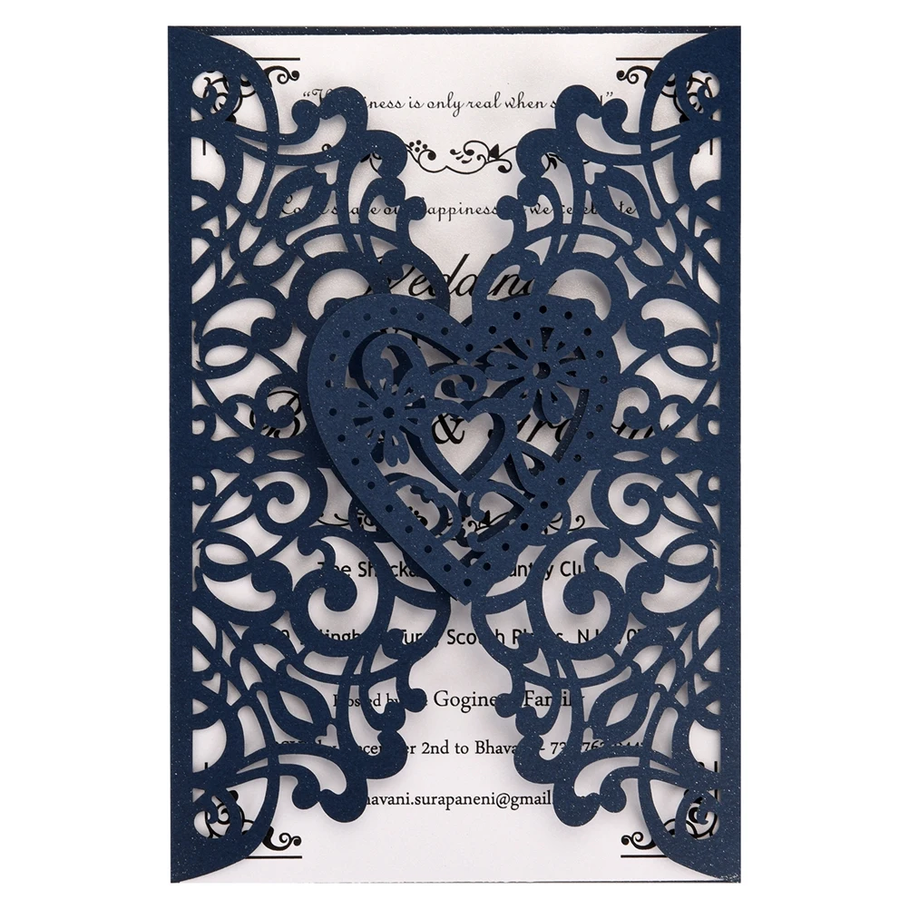 

10 Sets European Romantic Wedding Invitation Cards Sets Envelope Sealing Sticker Included Bridal Baby Birthday Party Invitations