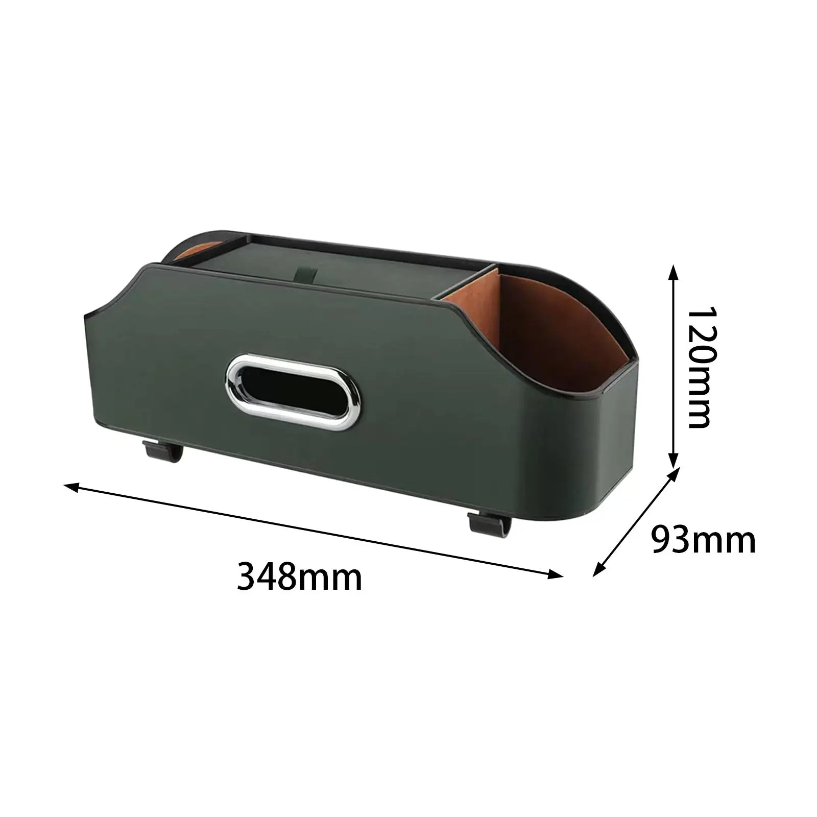 Universal Car Seat Back Organizer with Cup Holder Storage Detachable PU Leather Tissue Box Holder Phone Holder for Truck SUV