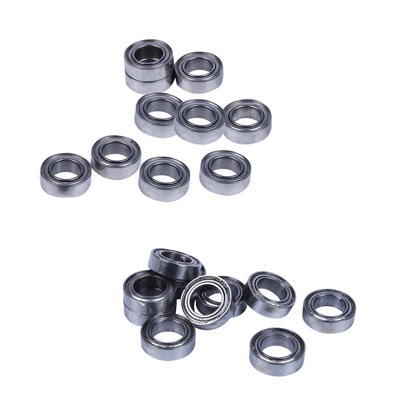 20Pcs Miniature Sealed Metal Shielded Metric Radial Ball Bearing, 10Pcs MR95-ZZ 5X9x3mm & 10Pcs MR106-ZZ 6X10x3mm