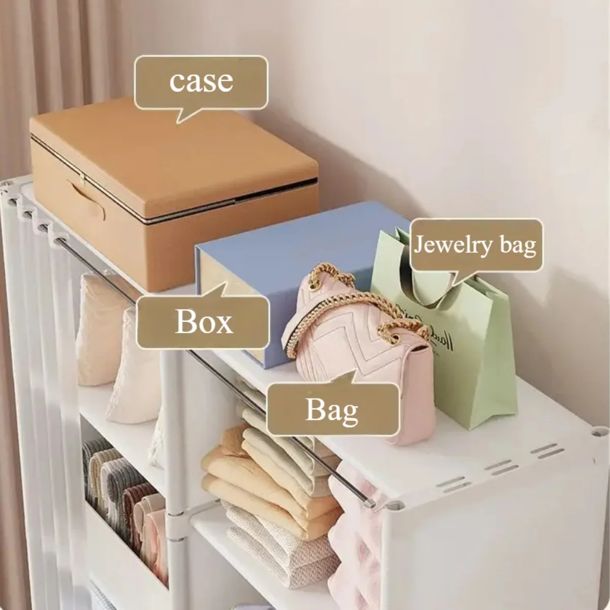 Dustproof Wardrobe 6/5 Layers High Capacity Bedroom Open Storage Cabinet Simple Assembly Partition Bookshelf Closet Organizer