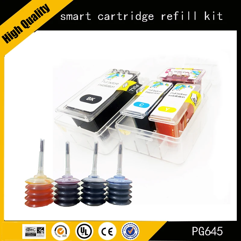 

Einkshop PG-645 CL-646 Smart Cartridge Refill Kit For Canon PG 645 PG645 CL646 Pixma IP2860 MG2460 MG2560 MG2960 MG2965 MX496