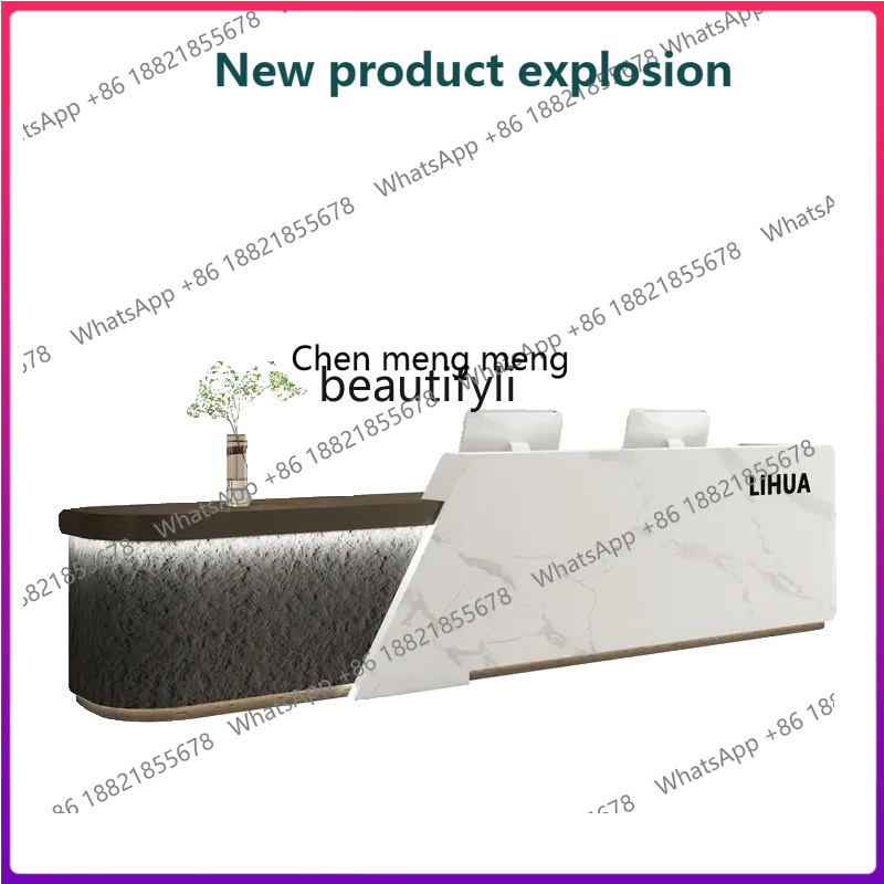 k182 Company front   reception desk office bar counter simple modern beauty salon hotel consultation table, cashier service desk